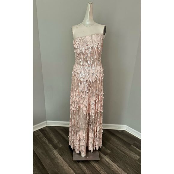 GEORGES HOBEIKA Beaded Tulle Illusion Dress - Picture 3 of 12
